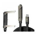 Cable De Carga Plano Usb C Con Soporte Plegable 240w 2metros Negro