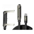 Cable De Carga Plano Usb C Con Soporte Plegable 240w 2metros Negro