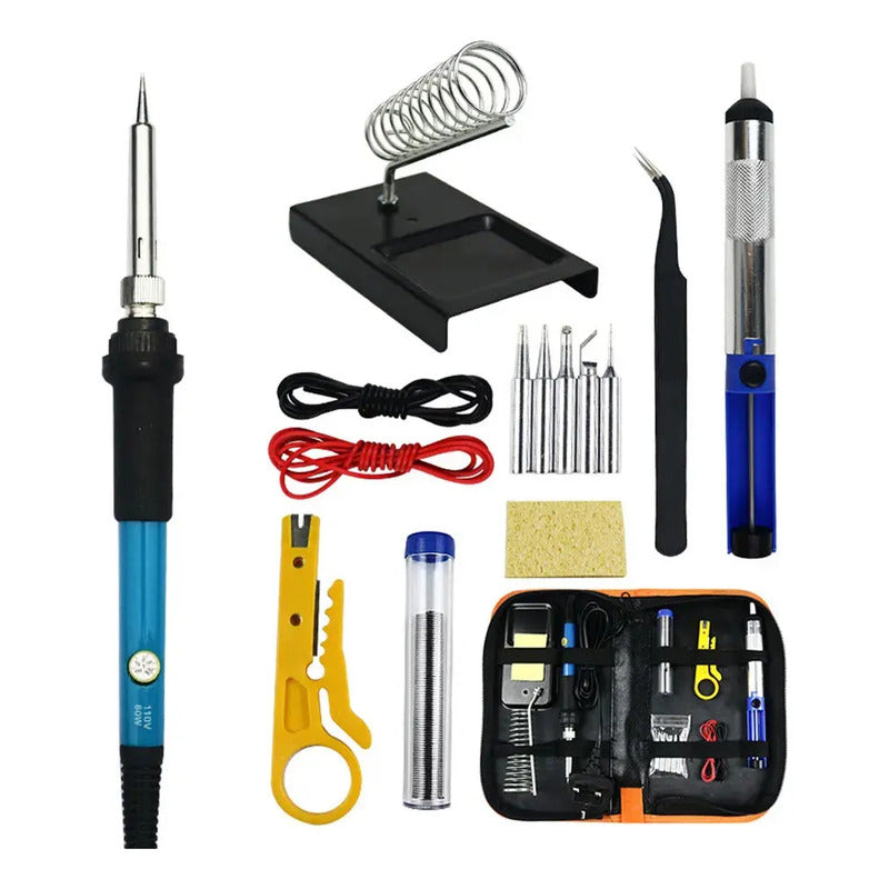 Kit Soldador Profesional 60w 220v Cautin Regulable 5 Puntas