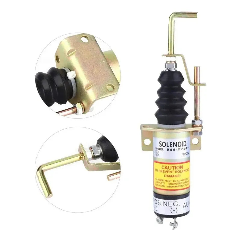 Solenoide De Parada Motor 366-07197-24 24v Generador Diesel