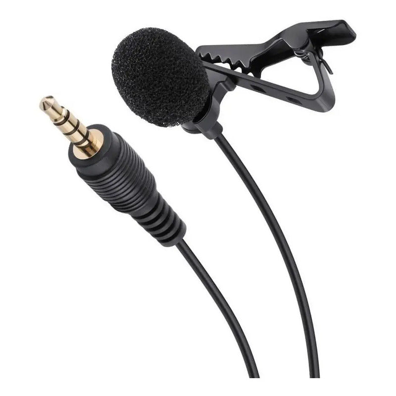 Micrófono Lavalier Omnidireccional Zhs Solapa Para Celulares 1.5m Negro