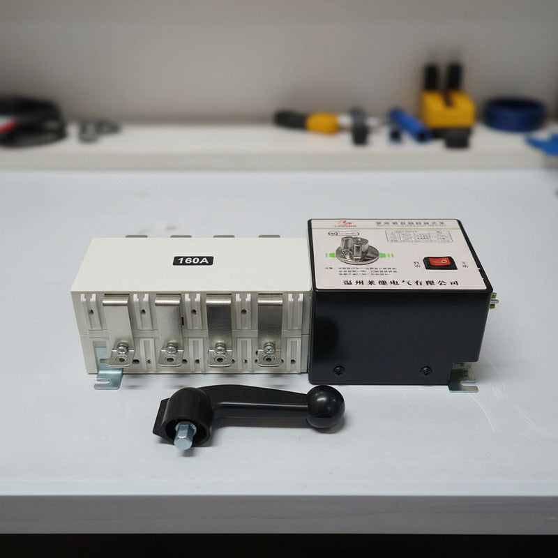 Interruptor Switch Transferencia Automatica Ats 160a 4 Polos Blanco