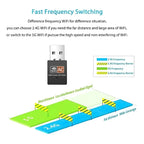Mini Receptor Inalambrico Wifi Usb 2.4 Ghz 5ghz Wlan 600mbps