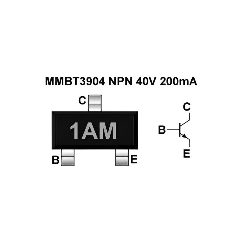 10x Transistor 2n3904 3904 1am Smd Sop-23 Mmbt3904 40v 200ma