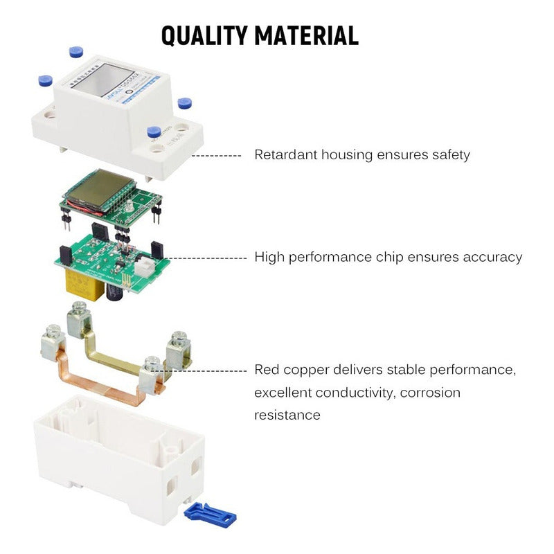 Remarcador Monofasico Digital Kwh Voltaje Amperaje 220v