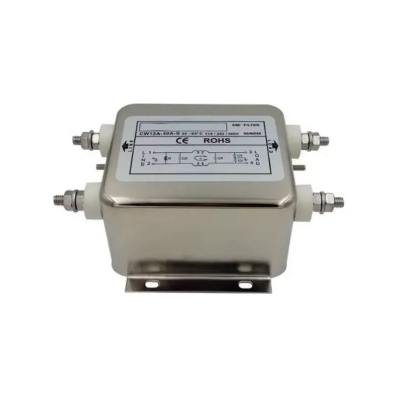 Filtro De Línea Emi Eliminador De Ruido 220v 50a Cw12a-50a-s