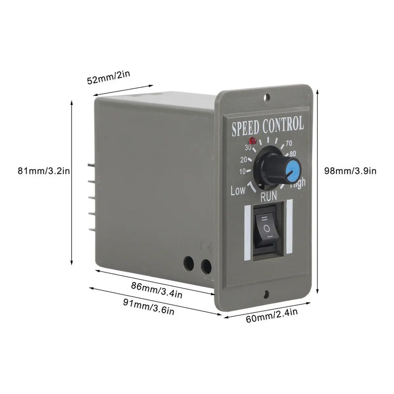 Regulador Velocidad Motor Dimmer Dc 10 12v 60v 6a + Reversa
