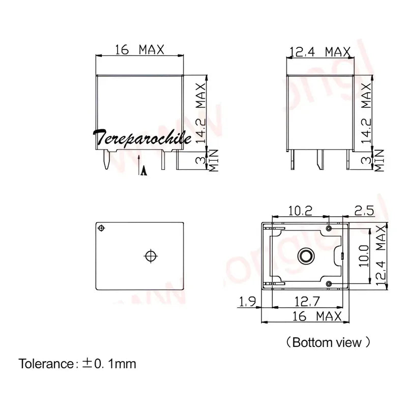 Micro Relay Sra-12vdc-cl Rele 20amp 12v Dc 12x15mm
