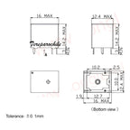 Micro Relay Sra-12vdc-cl Rele 20amp 12v Dc 12x15mm