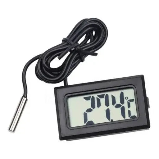 Termómetro Digital Trc Tm Ambiente Lcd Negro Acuario Invernadero
