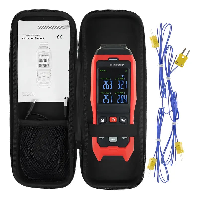 Termometro Ambiental 4 Canales Termocupla Data Logger Alarma