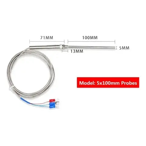 Pt100 Rdt Sensor Temperatura -50 400 Grados 1mt