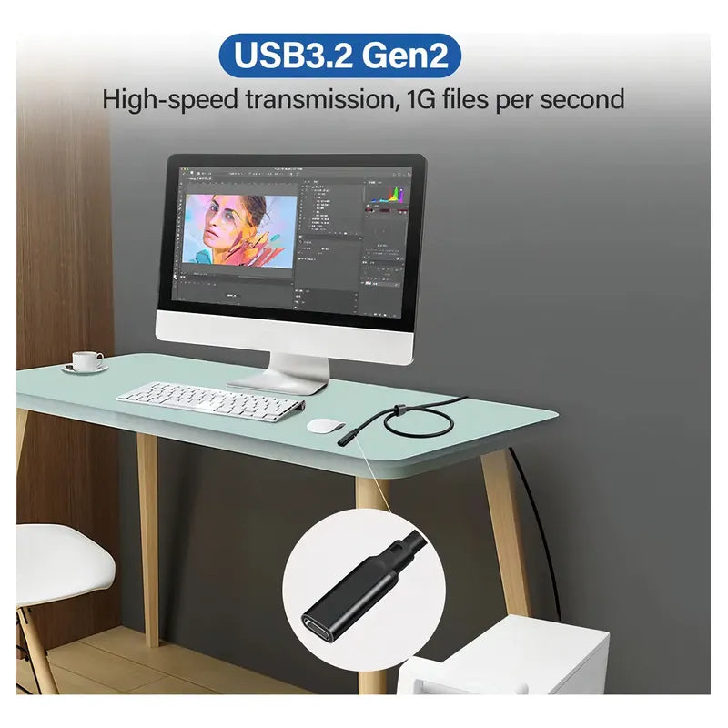 Cable Usb-c 3.1 Gen2 3m 10gbps Pd 100w 4k 60hz Negro Tereparochile