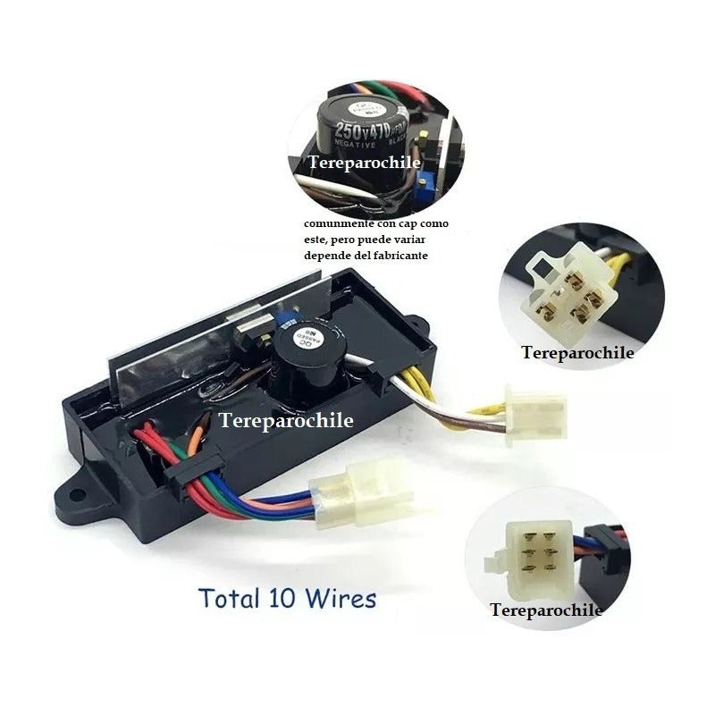 Regulador Avr Motosoldador 1w8c = 1w1c - Ver Conexiones