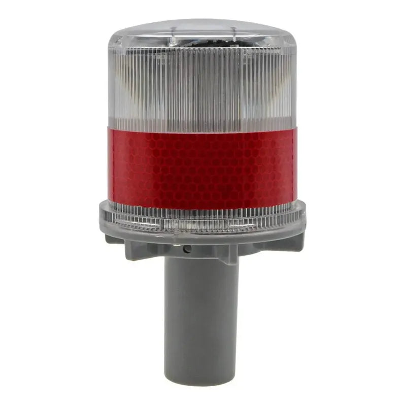Baliza Solar Roja Luz Advertencia Led Interperie Vial Flash