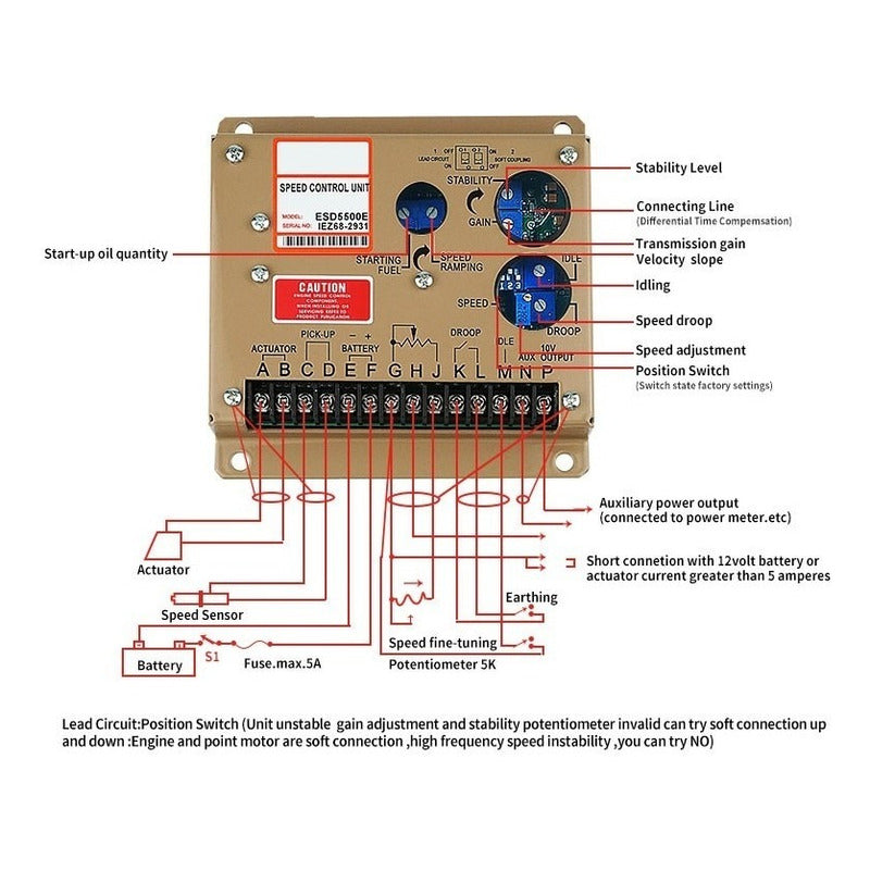 Regulador Gobernador Velocidad Generador Esd5500e Para Gac