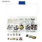 Kit 250 Pulsadores Switch Micro Pulsadores Boton Tactil Push
