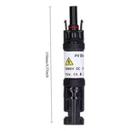 Conector Mc4 Panel Solar Fotovoltaico Con Diodo 30a 1000v Negro
