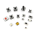 Kit 460 Botones Interruptor Pulsador Microbotones 24 Tipos Negro