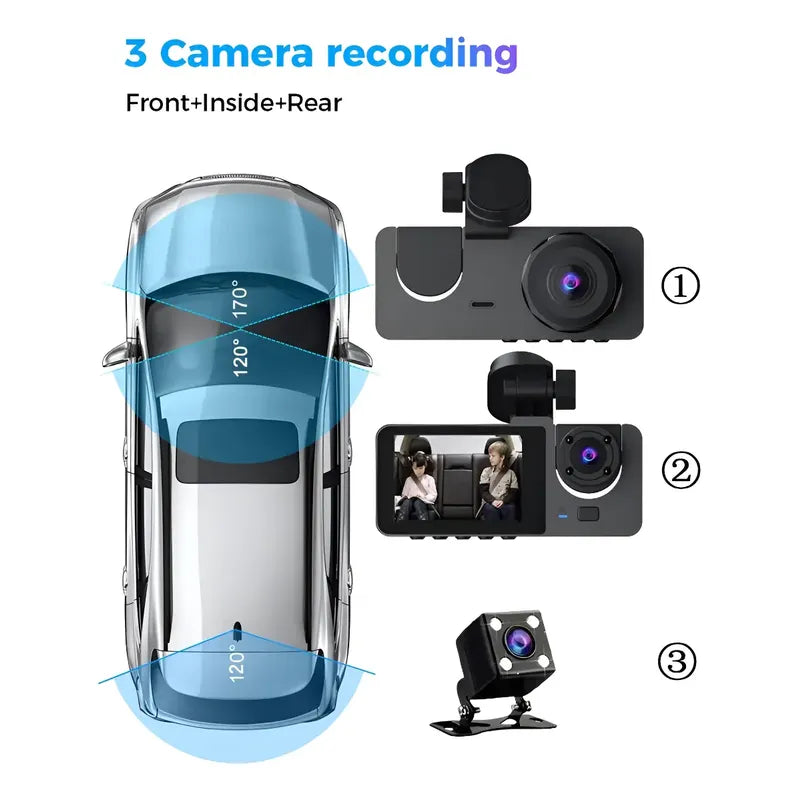 Camara Para Auto Full Hd 1080 Gran Angular 170 Grados Sensor