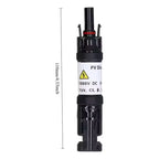 Conector Mc4 Panel Solar Fotovoltaico Con Diodo 20a 1000v Negro 1000v