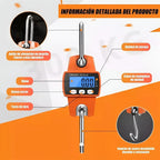 Balanza Pesa Digital Colgante Gancho Portátil 300 Kg Romana Naranja