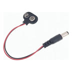 Cable Poder Macho Bateria 9v Conector Plug 5.5 X2.5mm Negro