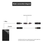 Conector Mc4 Fotovoltaico 20a 1000v Negro Para Panel Solar Tereparochile