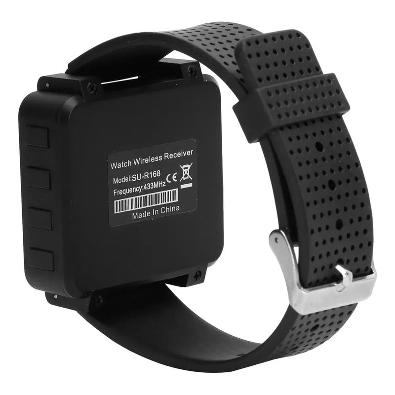 Localizador Mesas Garzon Boton Inalambrico Reloj Restaurant Negro