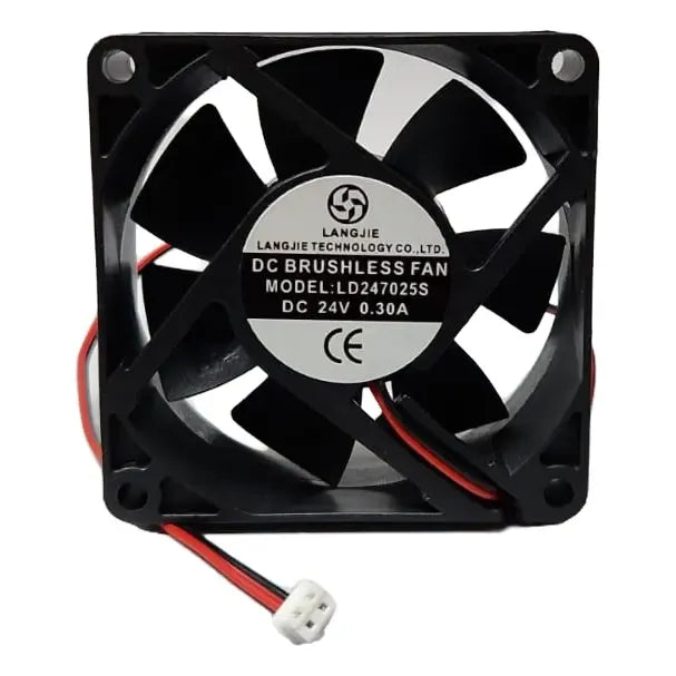Ventilador Fan Cooler Ld247025s 24v 70x25mm 2 Pines 7025 Negro