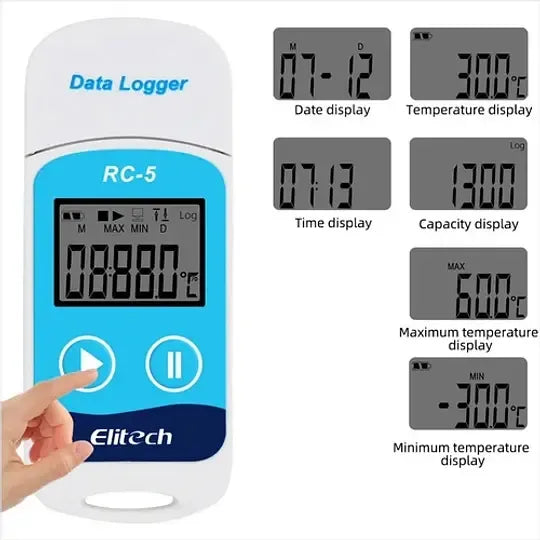 Data Logger Usb Rc-5 Registrador De Temperatura Ambiental
