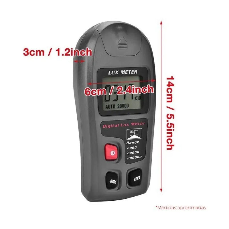 Luxometro Digital Lcd L1 Medidor De Luz 200000 Lux Fotometro