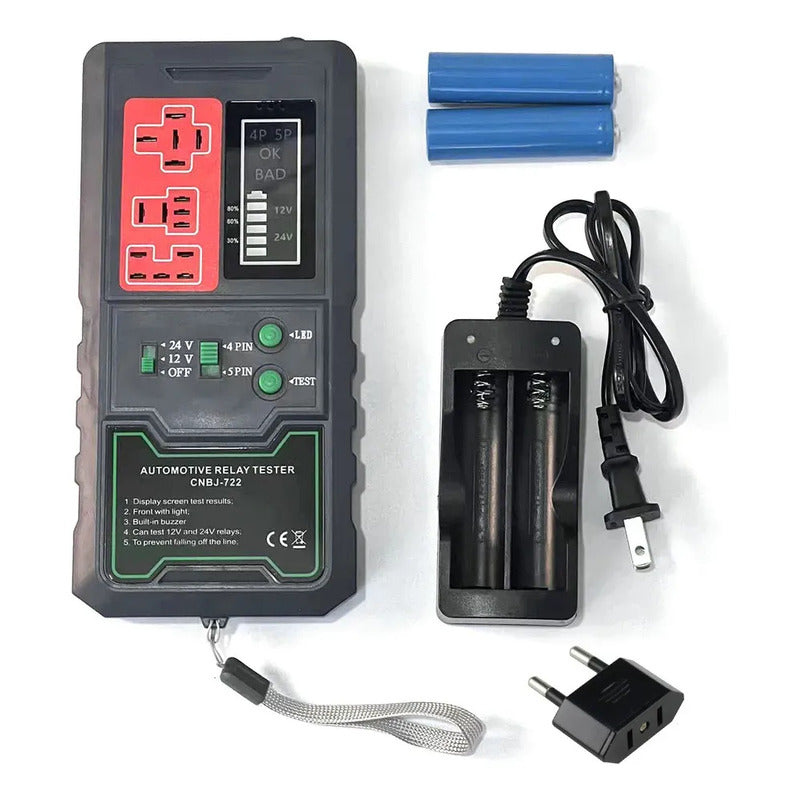Probador Tester Rele Automotriz 12v 24v 4 A 5 Pin Portatil