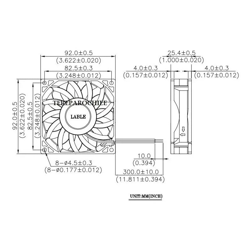 Ventilador Fan Cooler Ytd129225 12v 92x25mm Ytd129225b 9225