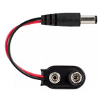 Cable Poder Macho Bateria 9v Conector Plug 5.5 X2.5mm Negro