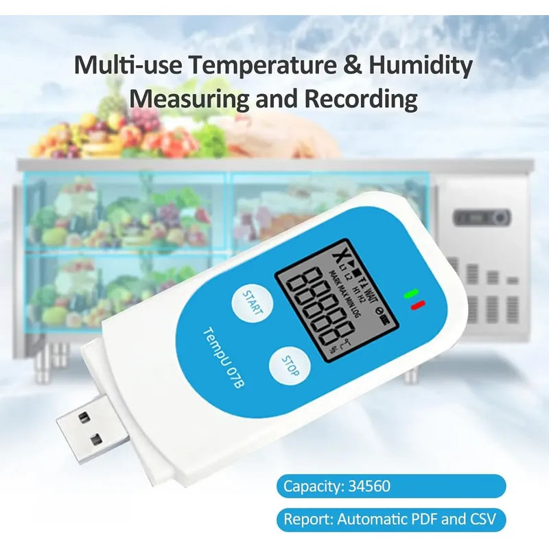 Registrador Temperatura Humedad Data Logger Usb Con Sonda