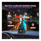 Velocímetro Obd2 Obdii Medidor Digital Inteligente Pantalla Temperatura Hora Consumo De Combustible Hud P10 Negro