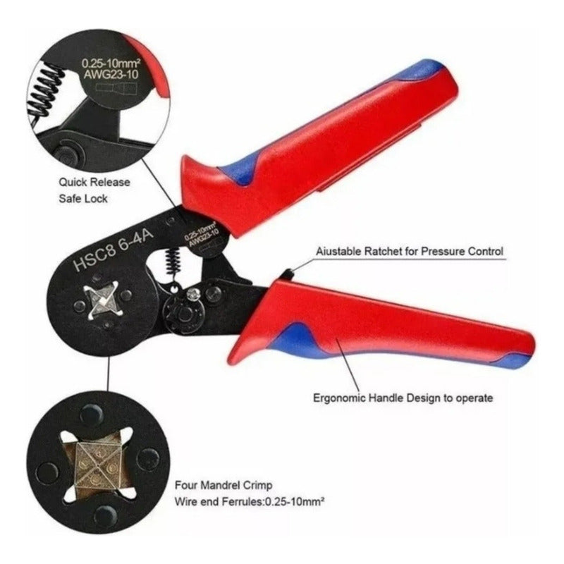 Ferrulera Alicate Crimpeadora Ferrul Pinza + 1200 Terminales