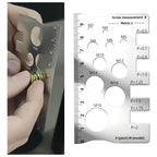 Regleta Calibradora Tornillos Tuercas Regla Medicion Rosca
