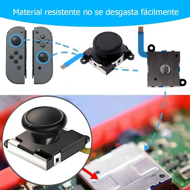 X2 Repuesto Analogo Joy-con Stick Para Nintendo Switch Negro