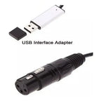 Adaptador Interfaz Usb A Dmx Dmx512 Led Lighting Xlr Cable Negro
