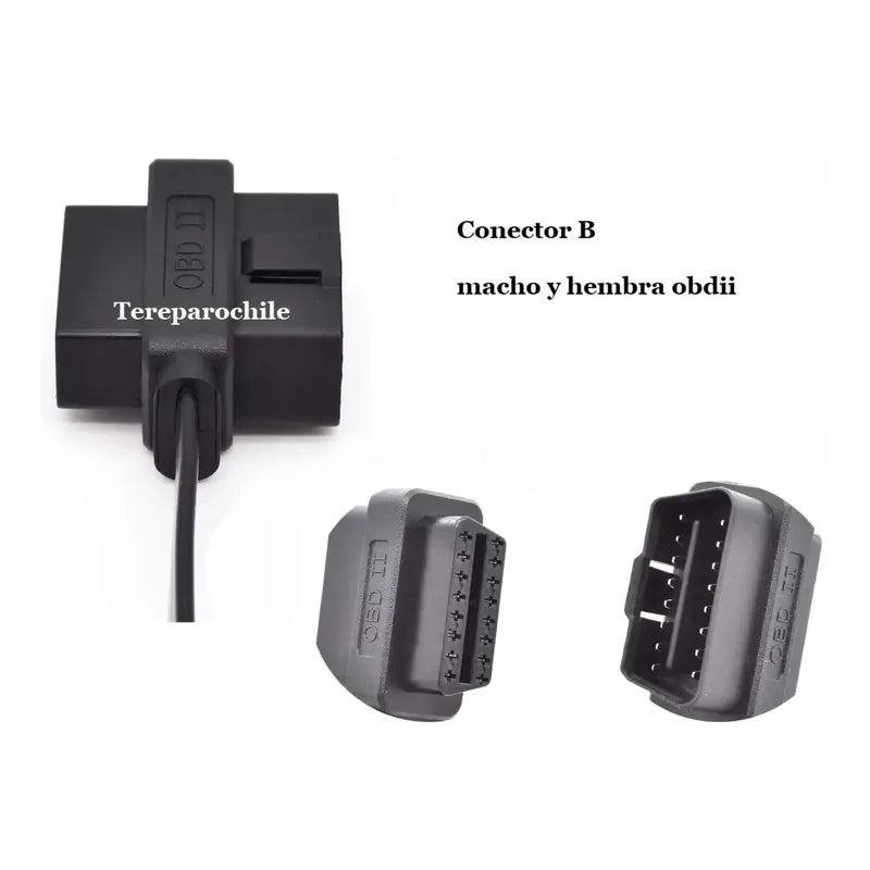 Cable Duplicador Extensión Obdii Obd2 - 1 Macho  2 Hembra