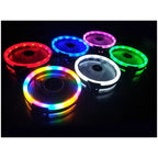 Ventilador Led De Escritorio Led Silencioso, 120 Mm, Doble Apertura, Arcoíris, Led [interfaz Dual]