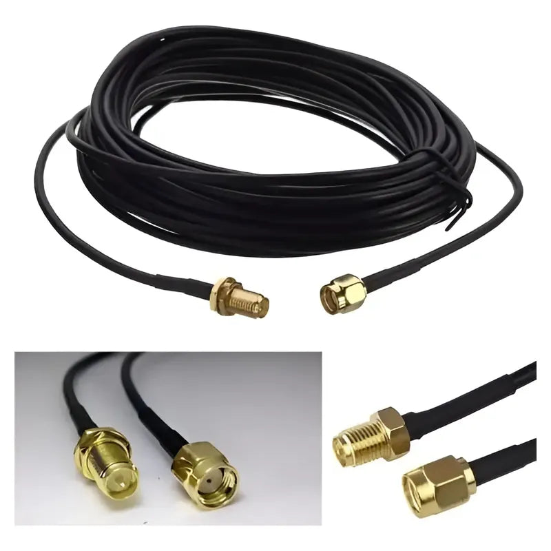 Cable Extension Antena Wifi Rp-sma 5m Rg174 Macho A Hembra
