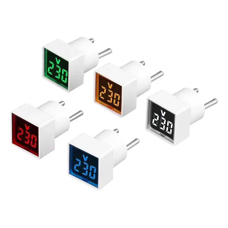 Voltímetro Medidor Tester Red Eléctrica Lcd 220v Enchufe