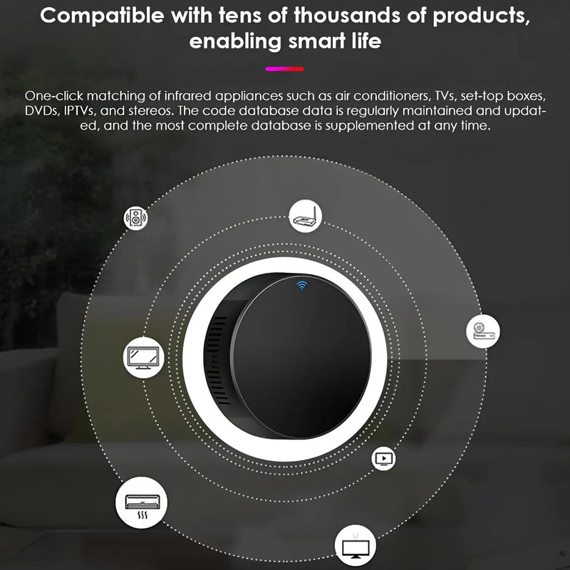 Control Remoto Inteligente Wifi Compatible Alexa Google Tuya Negro