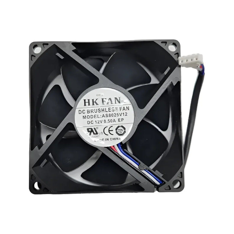 Ventilador Fan Cooler As8025v12 12v 80x25mm 8025 4 Pines Negro
