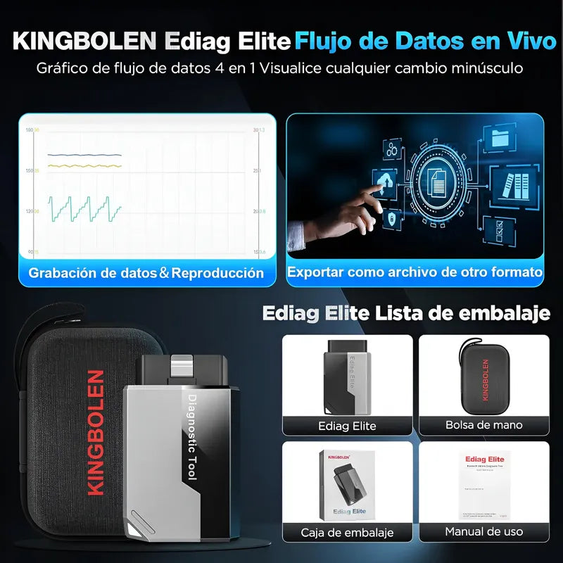 Scanner Automotriz  Ediag Elite Kingbolen Obd2 Bluetooth