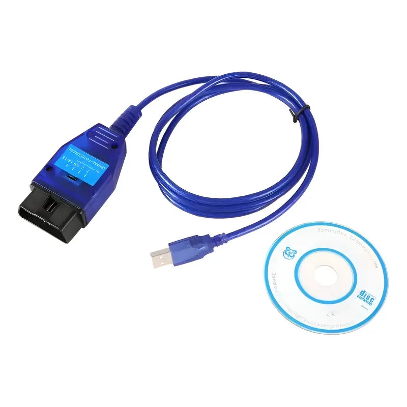 Scanner Usb Obd2 Vag Com Kkl409.1 Para Vw Audi Seat Skoda Azul Marino