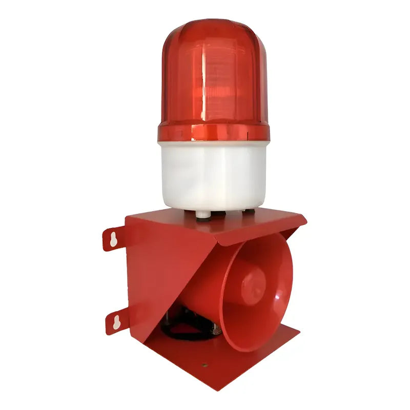 Sirena Alarma Comunitaria Baliza 220v Roja Led + 2 Controles Rojo
